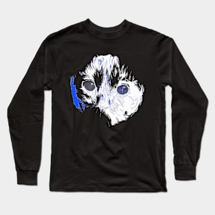 the strange blue cat Long Sleeve T-Shirt